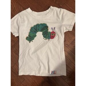 Eric Carle Hungry Caterpillar 5T White Shirt Sleeve T-shirt Cotton Blend Toddler